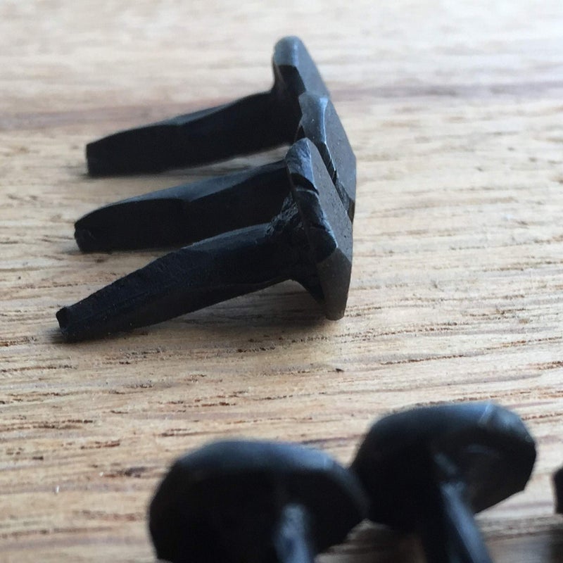 OLD NAIL SOURCE (50) 5/8" Steel Decorative Wrought Head Nails with Black Oxide Finish. (Small, Black) - Image 4